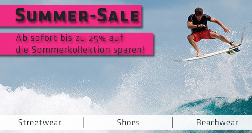 Summer Sale - 25 % Rabatt